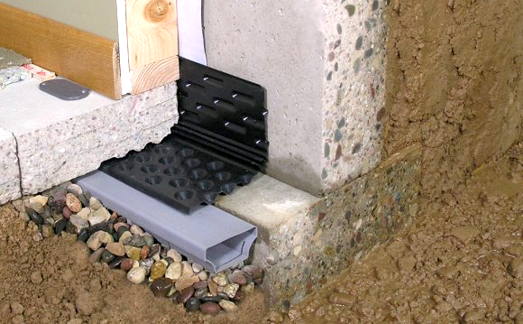 Interior drainage systems footer drain