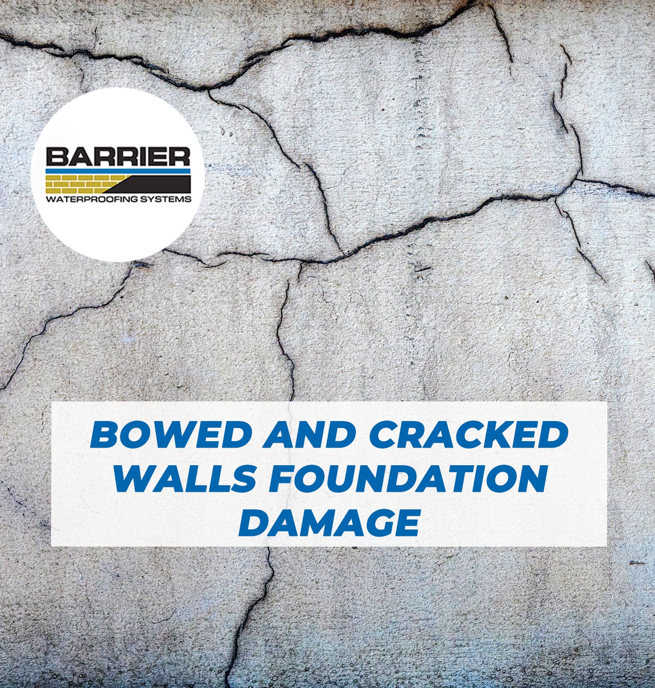 Cracked foundation walls below a home imagery for bowed and cracked foundation walls