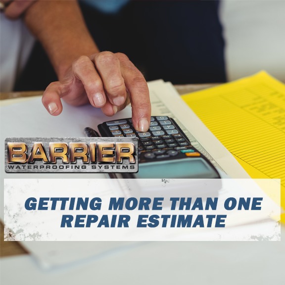 Homeowner calculating more than one repair estimate for crawl space repair estimate