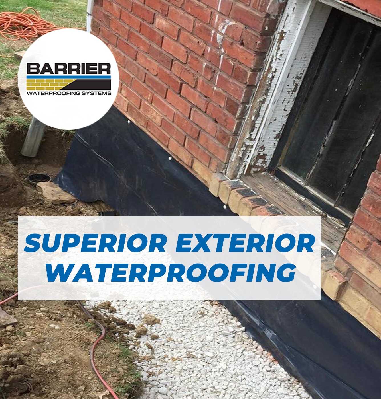 Outside view of benefits of exterior waterproofing services construction and installation