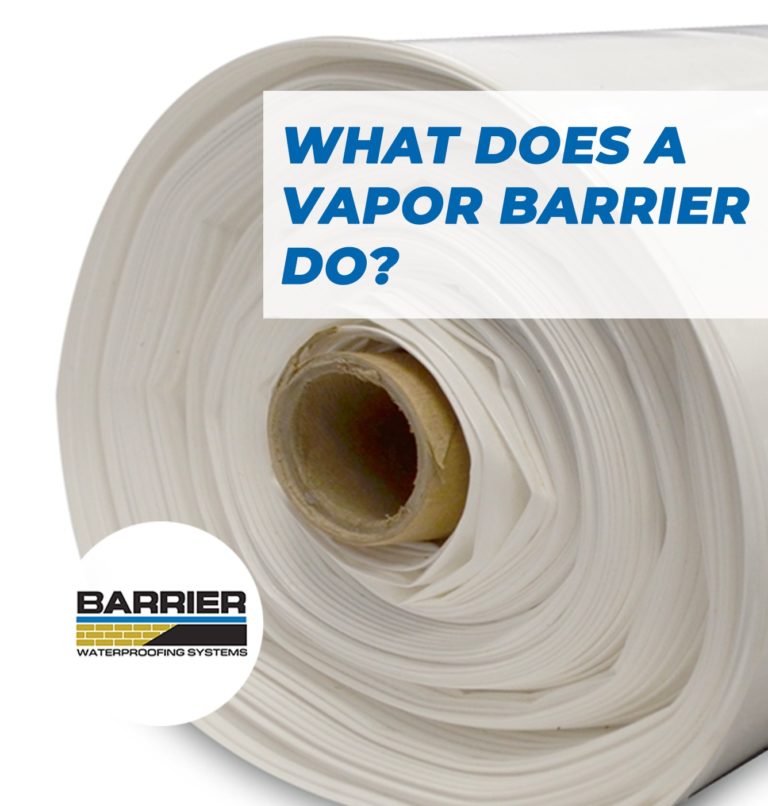 Roll of vapor barrier sheeting imagery for waterproofing solutions