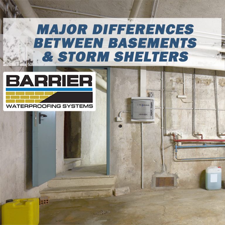 Scene of basement for differences between basement and storm shelter