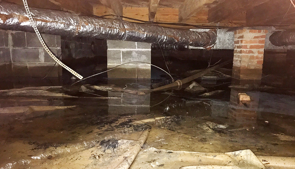 Standing-Water-Basement-or-Crawl-Space-Excess-Moisture-High-Humidity