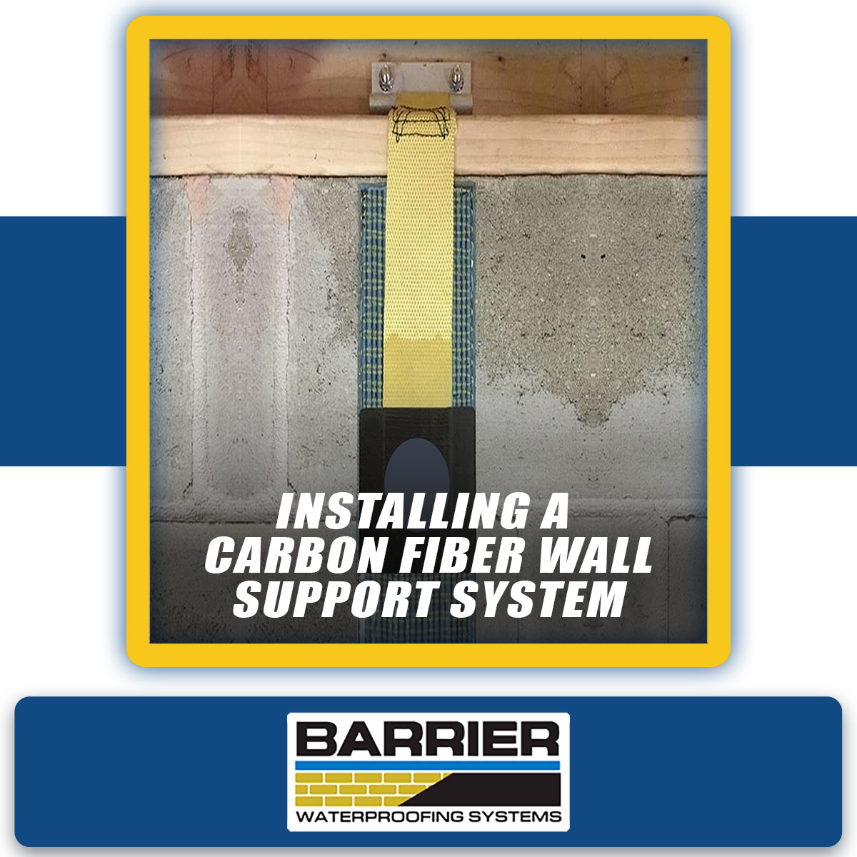 Photo of a FORTRESS carbon fiber wall support system