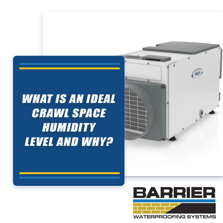 Image of a dehumidifier to depict crawl space humidity level